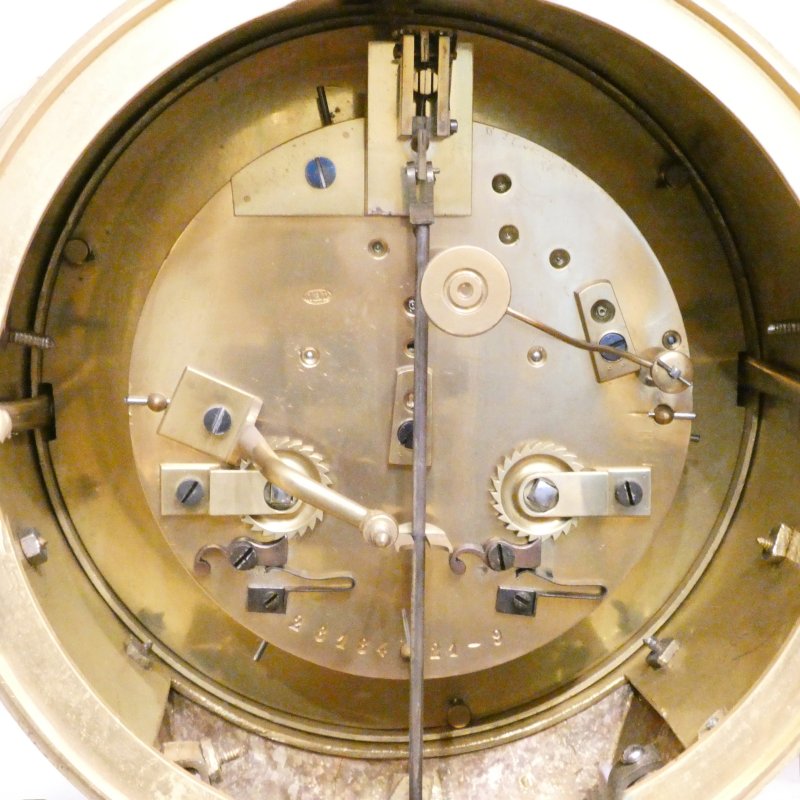 French Louis XV Style Gilt Bronze & Porcelain Mantel Clock by Jean-Baptiste Delettrez - Image 16