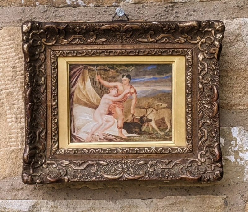Antique Painting After Titian Venus And Adonis Gilt Frame - Image 6