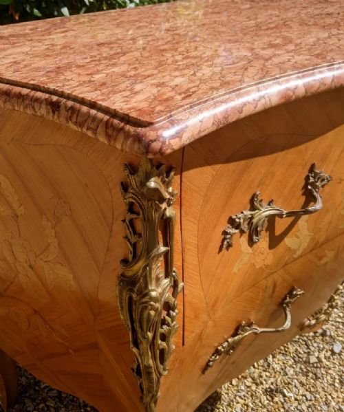 Superb Antique French Bombe Commode Chest - Image 3