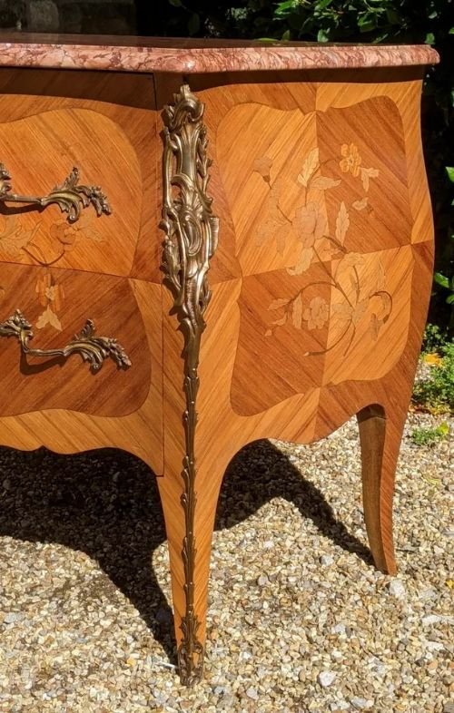 Superb Antique French Bombe Commode Chest - Image 5