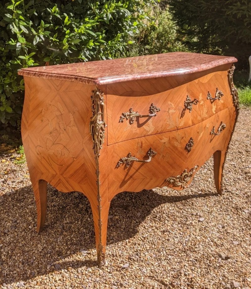Superb Antique French Bombe Commode Chest - Image 14