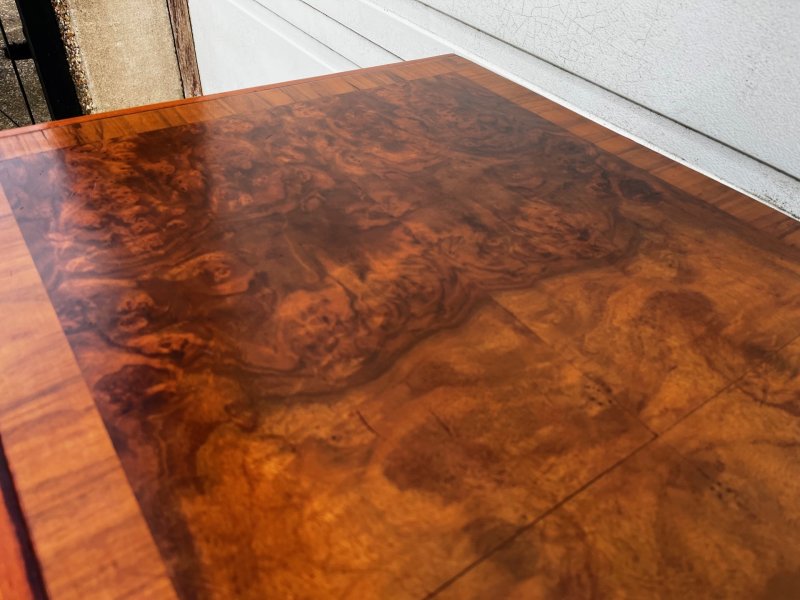 A Small 19th Century Burr Walnut Veneered Chest Of Drawers - Image 6