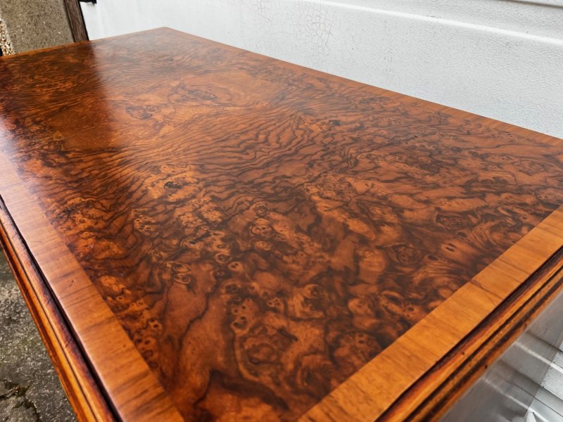 A 19th Century Burr Walnut Veneered Chest Of Drawers - Image 4