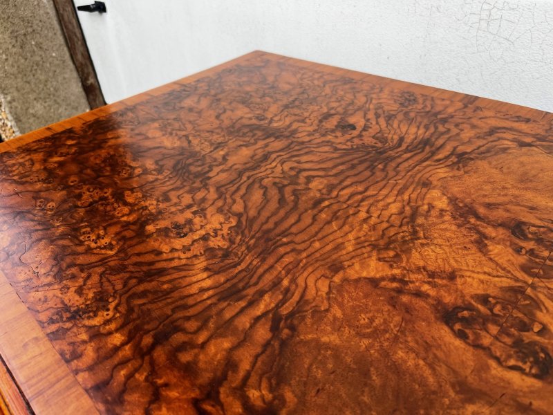 A 19th Century Burr Walnut Veneered Chest Of Drawers - Image 5