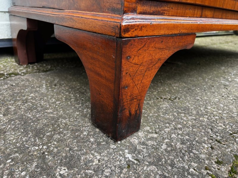 A 19th Century Burr Walnut Veneered Chest Of Drawers - Image 9
