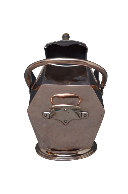 Arts And Crafts Coal Helmet Copper Coal Bucket - Image 6