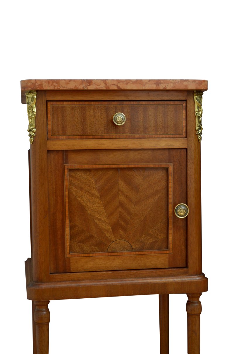 Antique Pair Of Bedside Cabinets Or Lamp Stands - Image 9