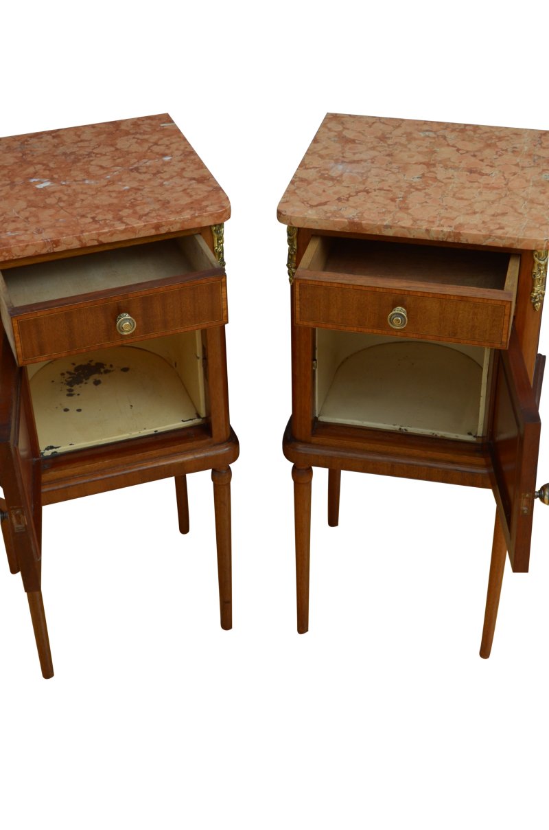 Antique Pair Of Bedside Cabinets Or Lamp Stands - Image 10