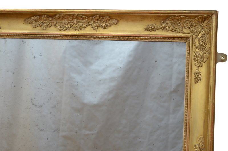 French Napoleonic Giltwood Wall Mirror H100cm - Image 8