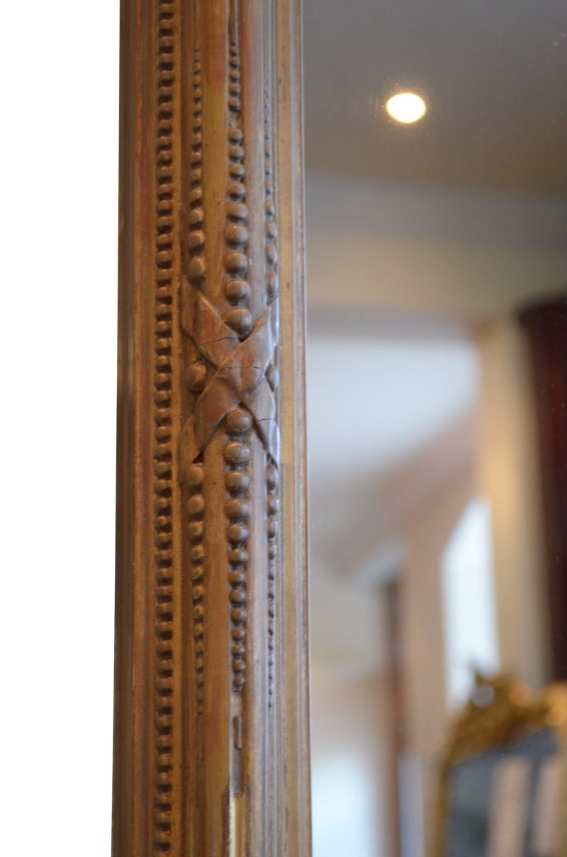 English Antique Gilt Wall Mirror Overmantel H169cm - Image 11
