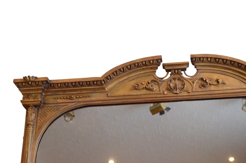 English Antique Gilt Wall Mirror Overmantel H169cm - Image 2