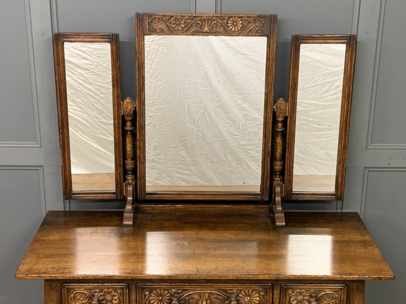 Ipswich Oak Dressing Table and Stool - Image 5