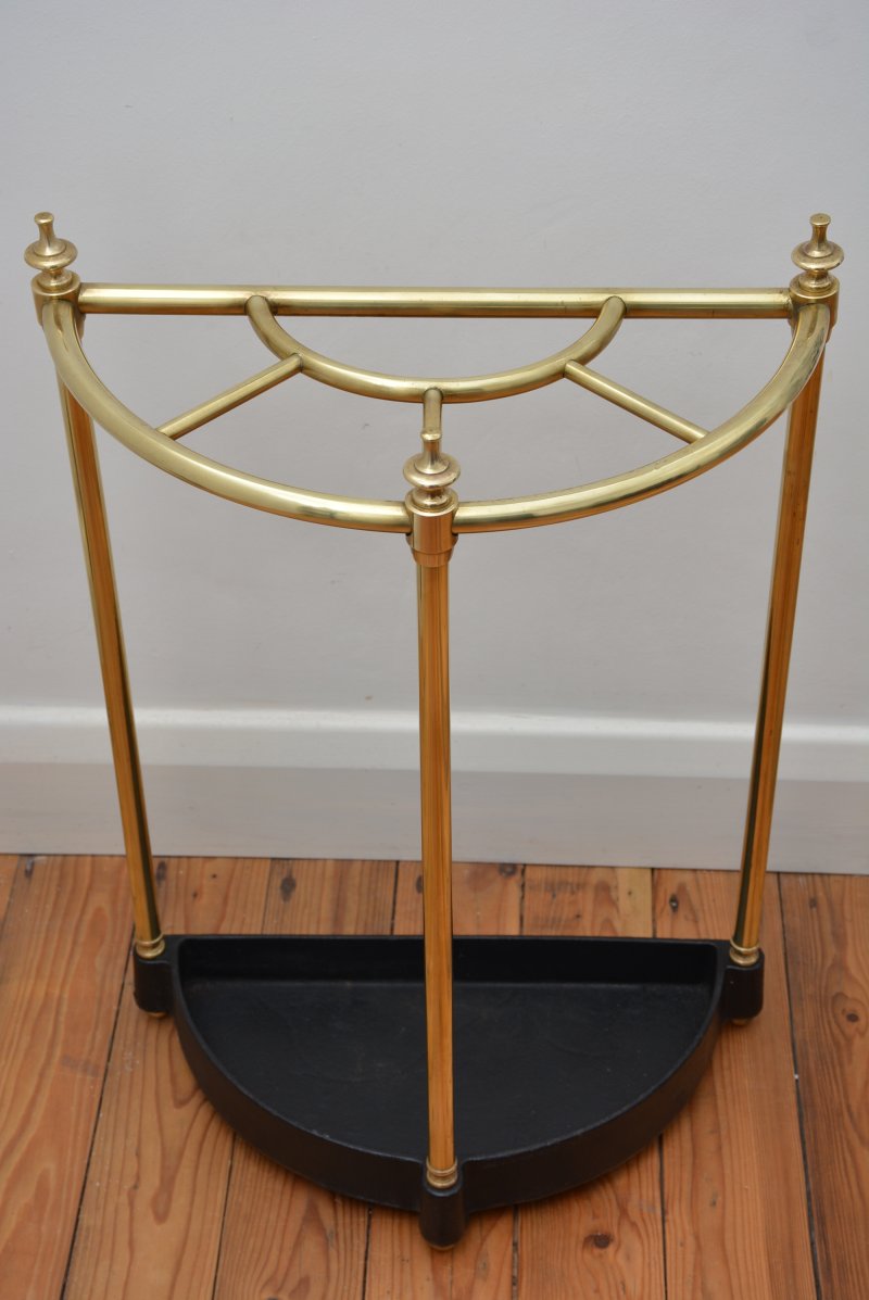 Demi Lune Brass Umbrella Stand - Image 10