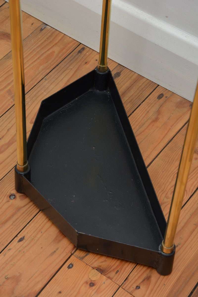 Unusual Vintage Brass Umbrella Stand Demi Lune - Image 11