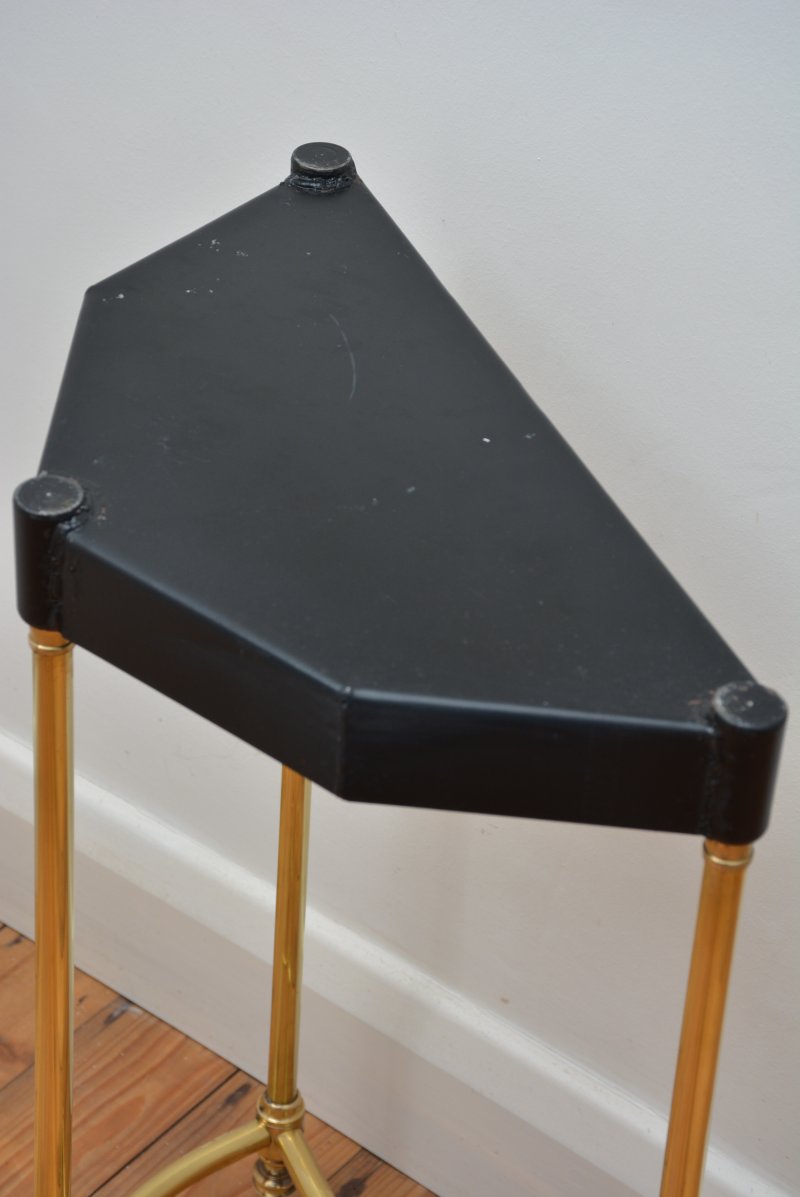 Unusual Vintage Brass Umbrella Stand Demi Lune - Image 12