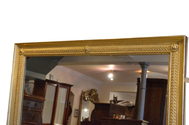Large Antique Giltwood Wall Mirror 122/158vm - Image 4