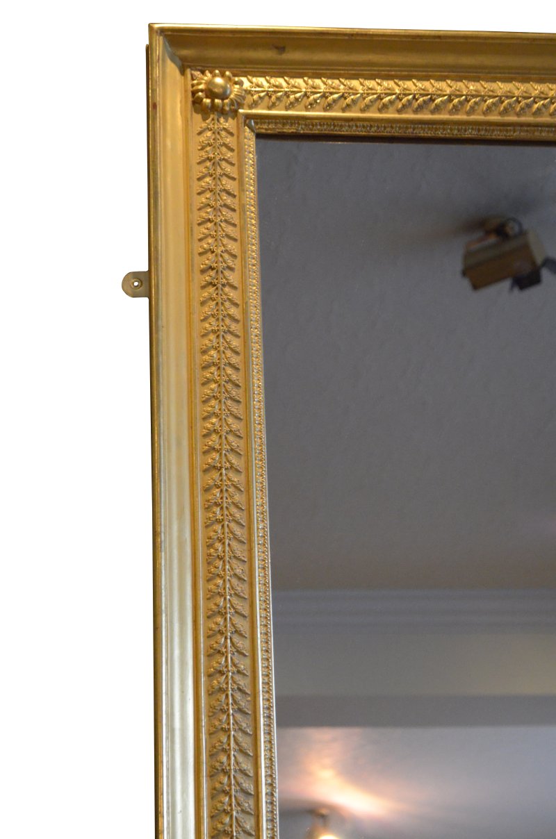 Large Antique Giltwood Wall Mirror 122/158vm - Image 5