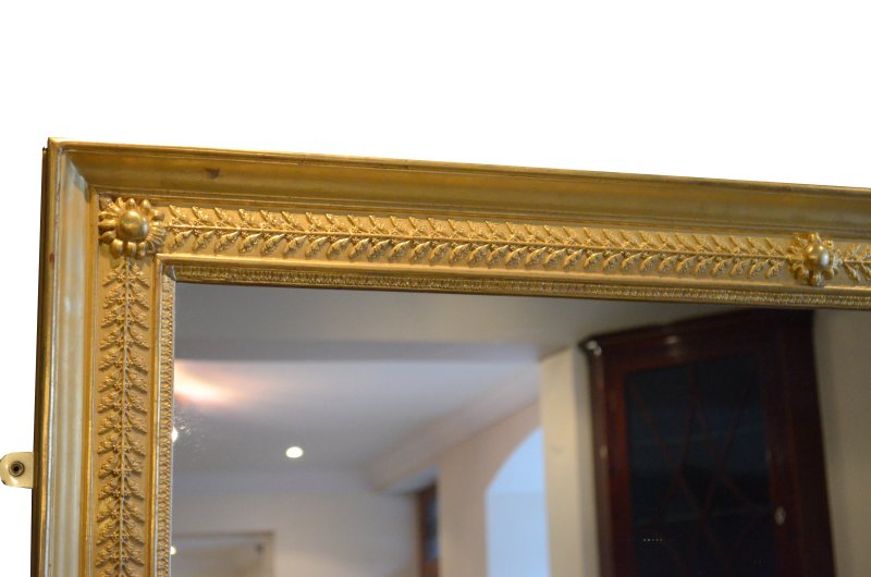 Large Antique Giltwood Wall Mirror 122/158vm - Image 8