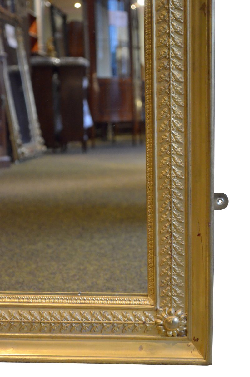 Large Antique Giltwood Wall Mirror 122/158vm - Image 11
