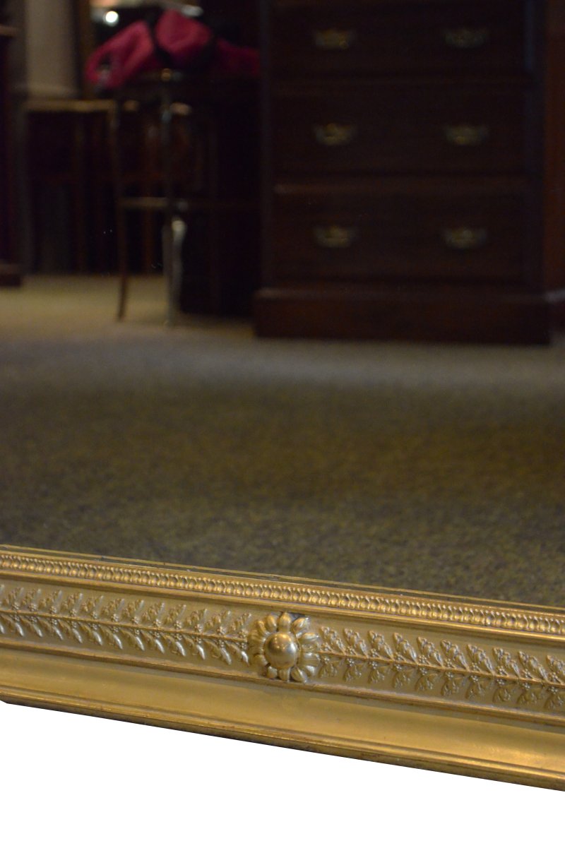 Large Antique Giltwood Wall Mirror 122/158vm - Image 10