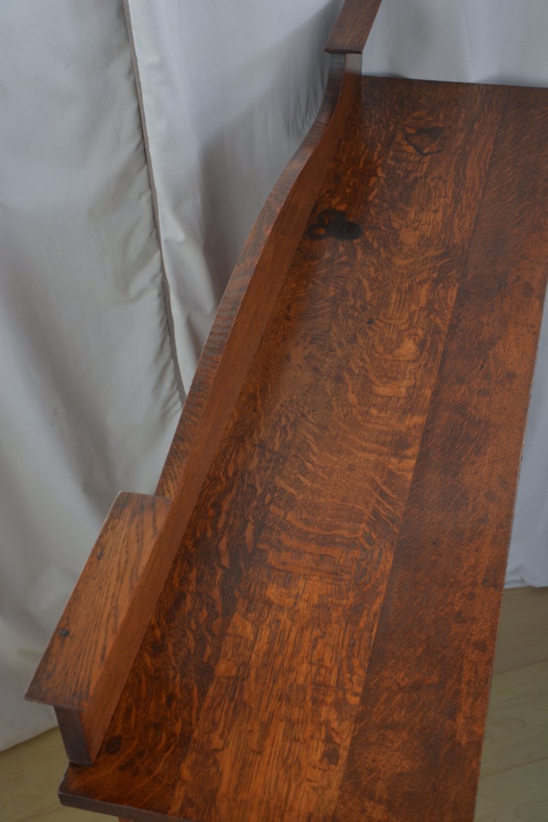 Arts And Crafts Solid Oak Open Bookcase - Image 5