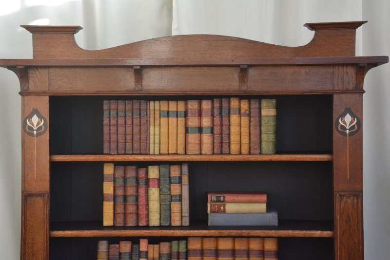 Arts And Crafts Solid Oak Open Bookcase - Image 6
