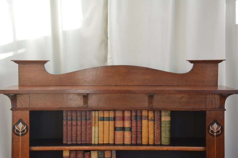 Arts And Crafts Solid Oak Open Bookcase - Image 10