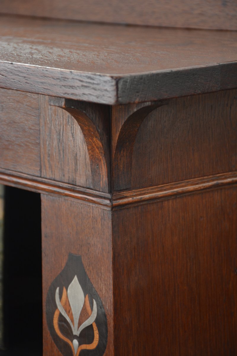 Arts And Crafts Solid Oak Open Bookcase - Image 18