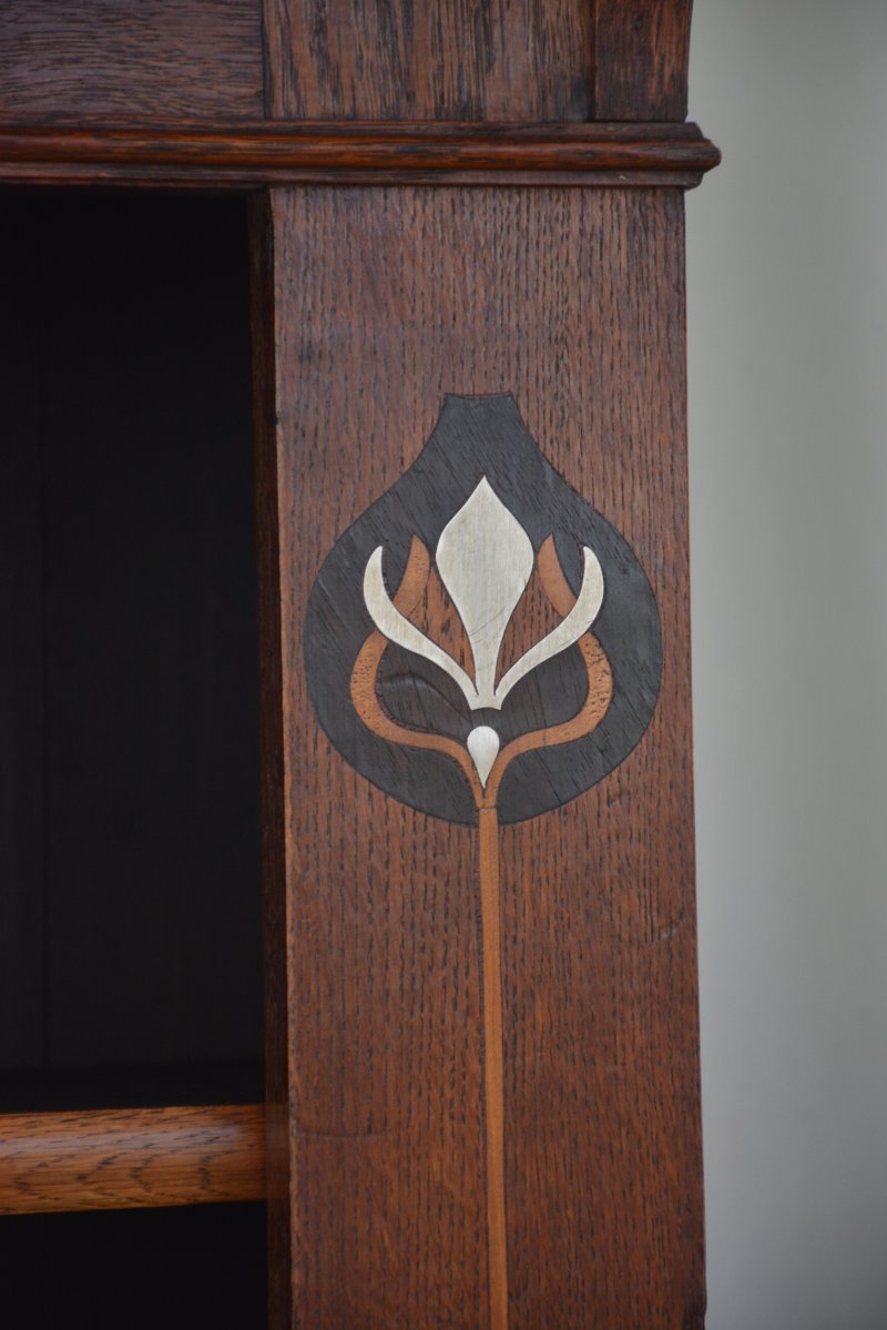 Arts And Crafts Solid Oak Open Bookcase - Image 16