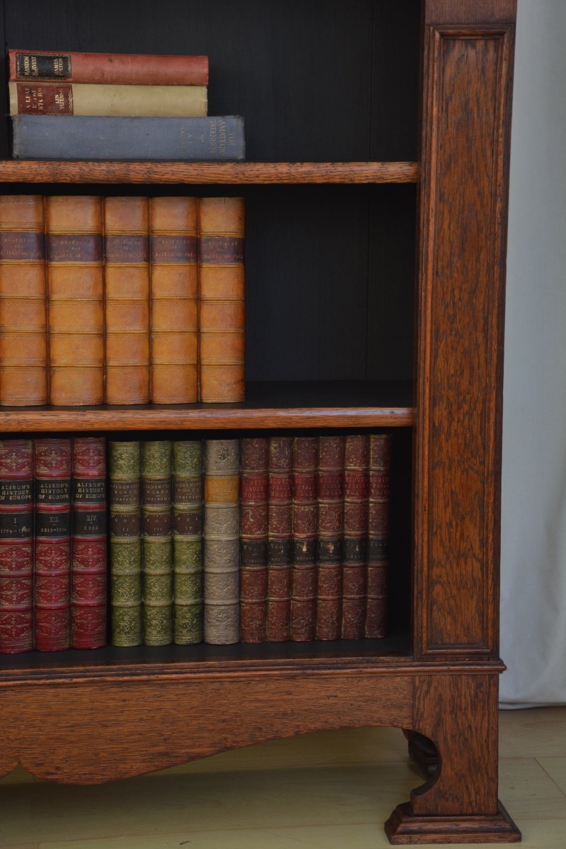 Arts And Crafts Solid Oak Open Bookcase - Image 19