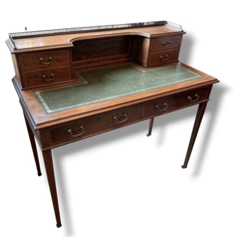 Edwardian Inlaid Mahogany Desk - Image 15