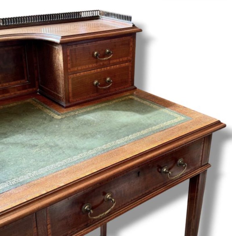 Edwardian Inlaid Mahogany Desk - Image 16