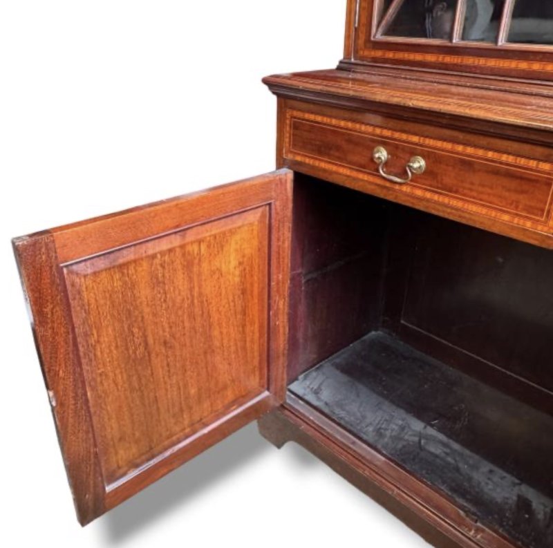 Edwardian Mahogany Inlaid Bookcase - Image 19