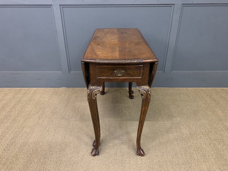 Burr Walnut Drop Flap Table - Image 2