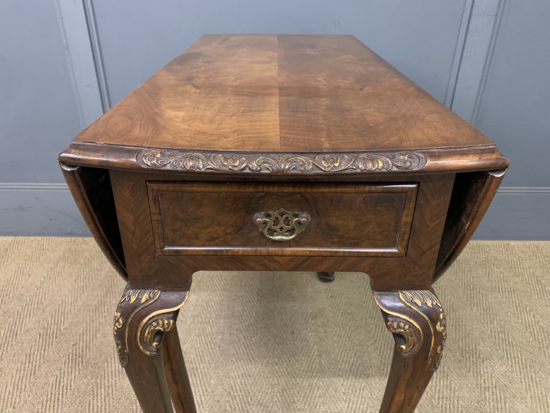 Burr Walnut Drop Flap Table - Image 8