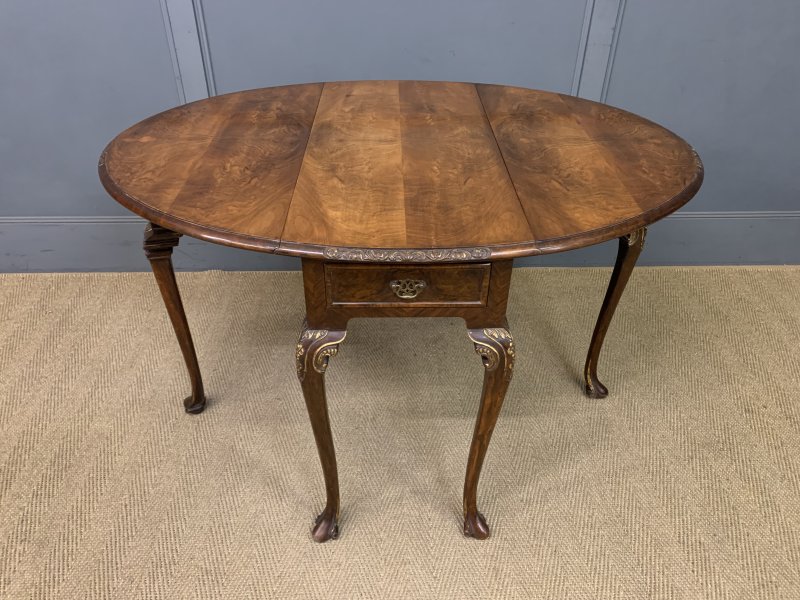 Burr Walnut Drop Flap Table - Image 5