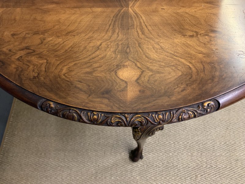 Burr Walnut Drop Flap Table - Image 11