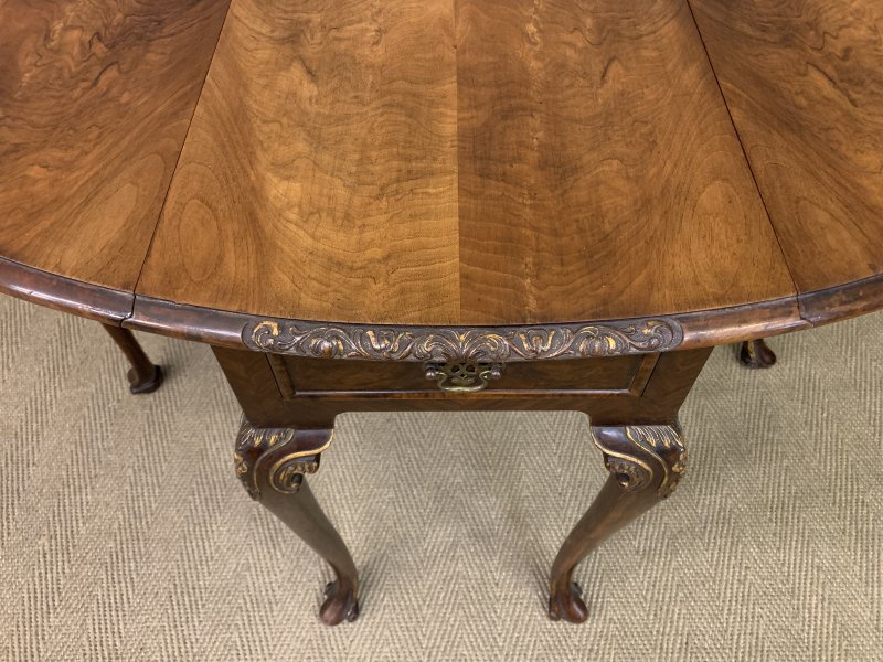 Burr Walnut Drop Flap Table - Image 10