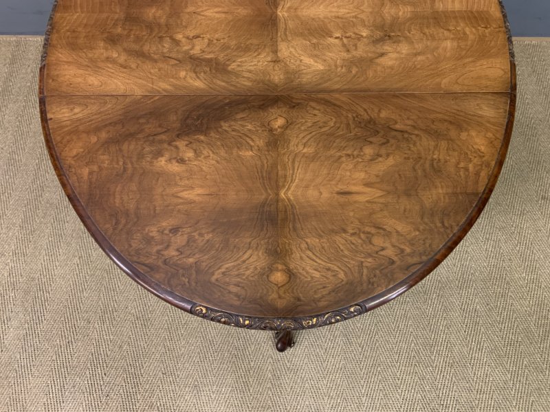 Burr Walnut Drop Flap Table - Image 7