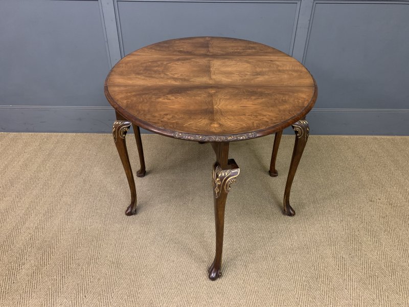 Burr Walnut Drop Flap Table - Image 13