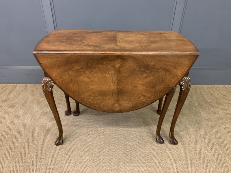 Burr Walnut Drop Flap Table - Image 14