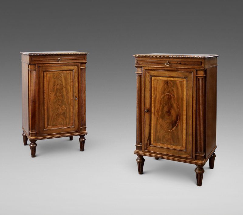 A Pair Of Mahogany Bedside Cupboards
