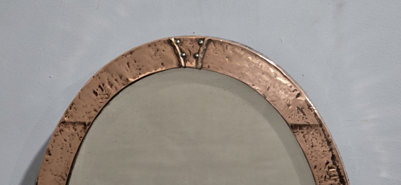 Art and Crafts Copper Mirror - Image 3