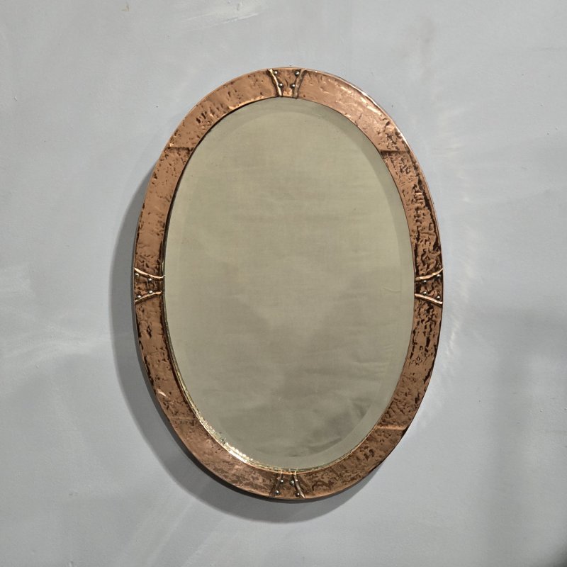 Art and Crafts Copper Mirror