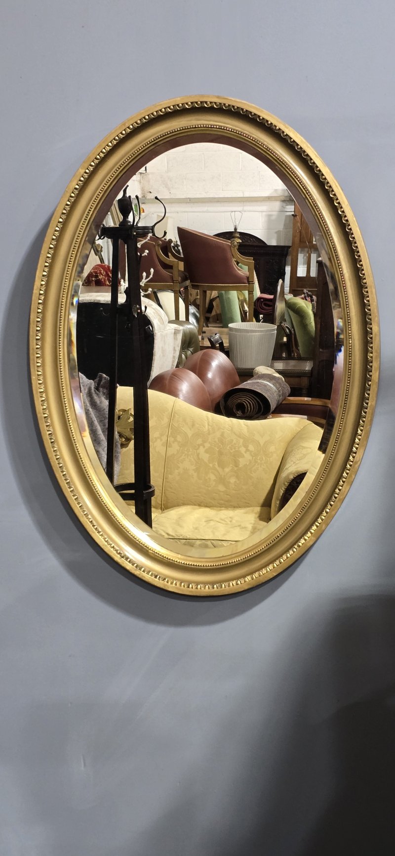 Victorian Oval Gilt Mirror - Image 2
