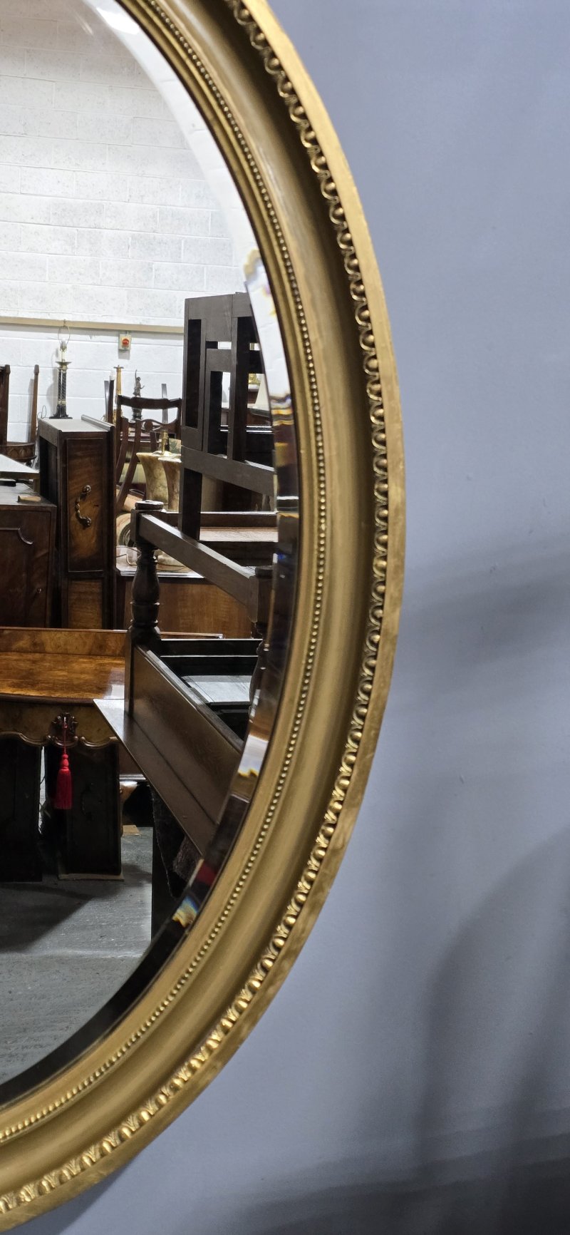 Victorian Oval Gilt Mirror - Image 5