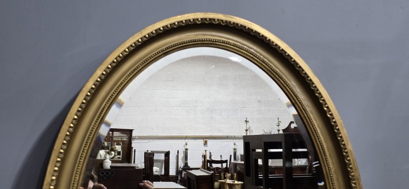 Victorian Oval Gilt Mirror - Image 6