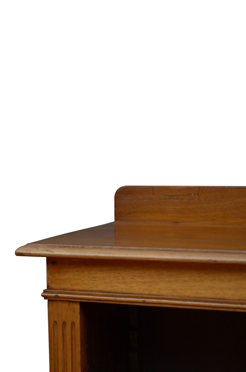 English Edwardian Walnut Open Bookcase - Image 5