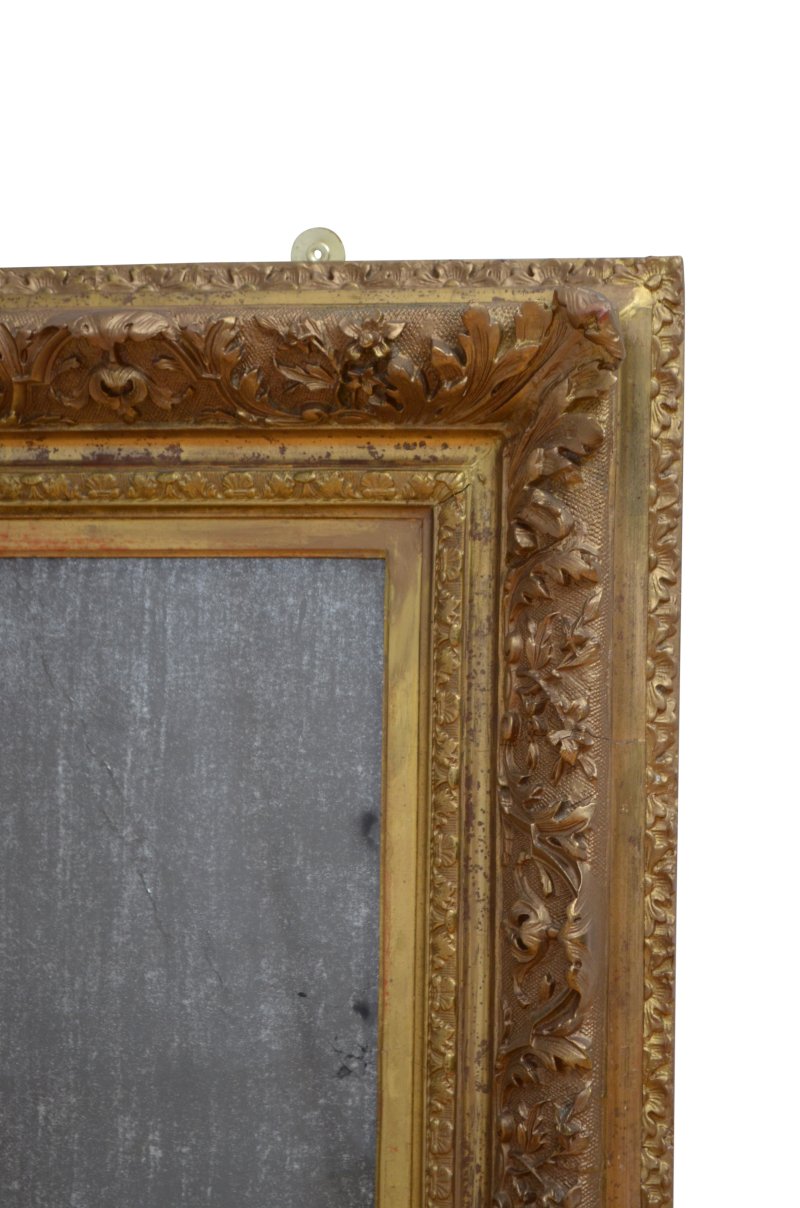 Antique Rococo Foxed Gilded Mirror 90x79cm - Image 5
