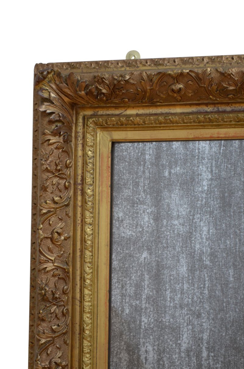 Antique Rococo Foxed Gilded Mirror 90x79cm - Image 11